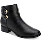 Botas femininas Charter Club Jaimee com bico fechado e cano curto - marrom, tamanho 6,5 M