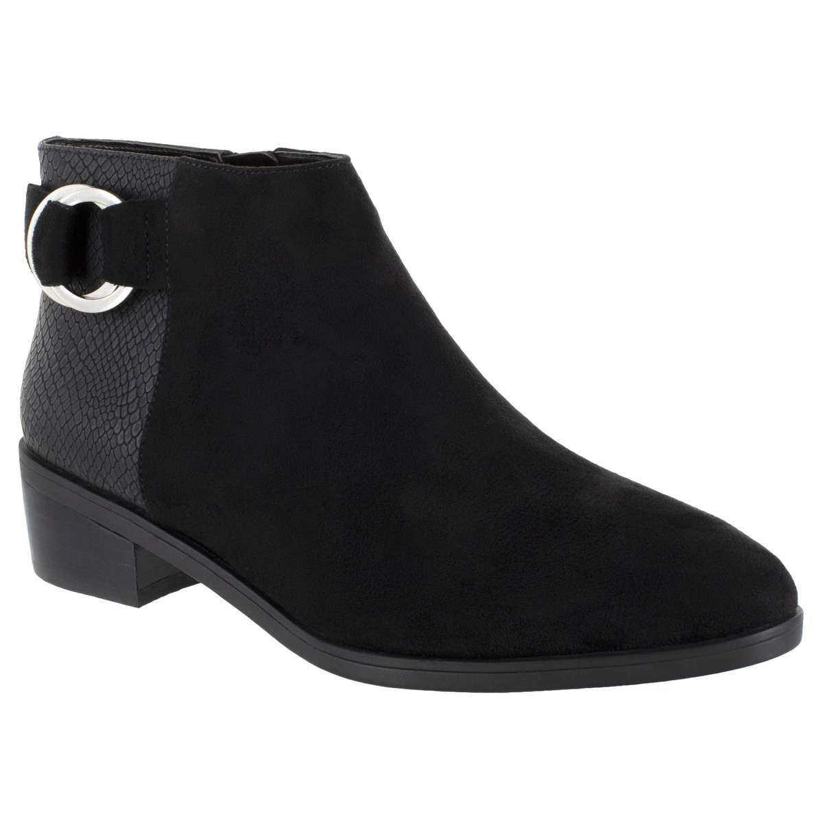 Bota feminina Bella Vita Henley II Bootie, camurça preta, tamanho 9W