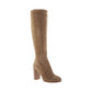 Botas altas femininas Kenneth Cole Justin Block Heel, pretas, tamanho 5,5 M