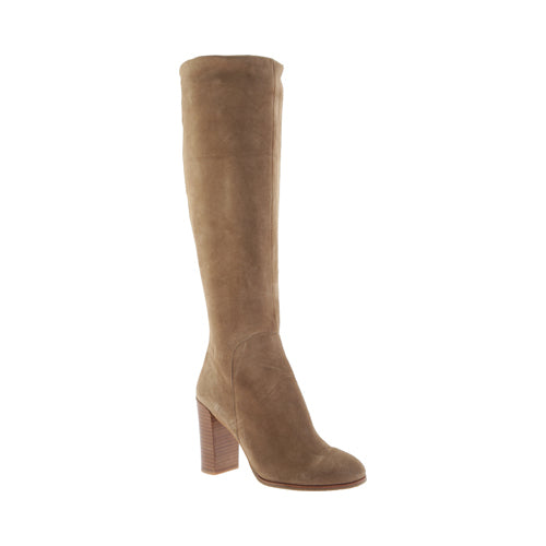 Botas altas femininas Kenneth Cole Justin Block Heel, pretas, tamanho 5,5 M