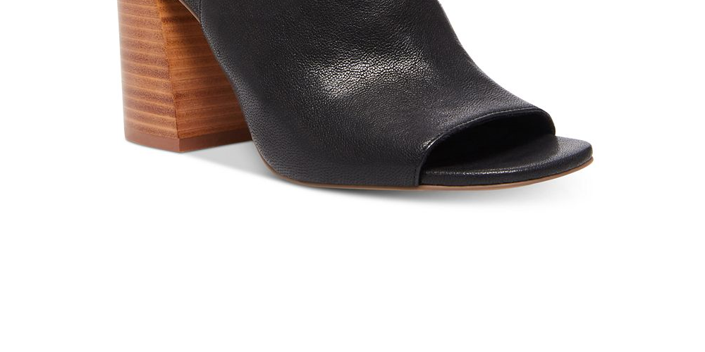 Sandália de salto Nasima feminina Steve Madden, preta, tamanho 9,5M