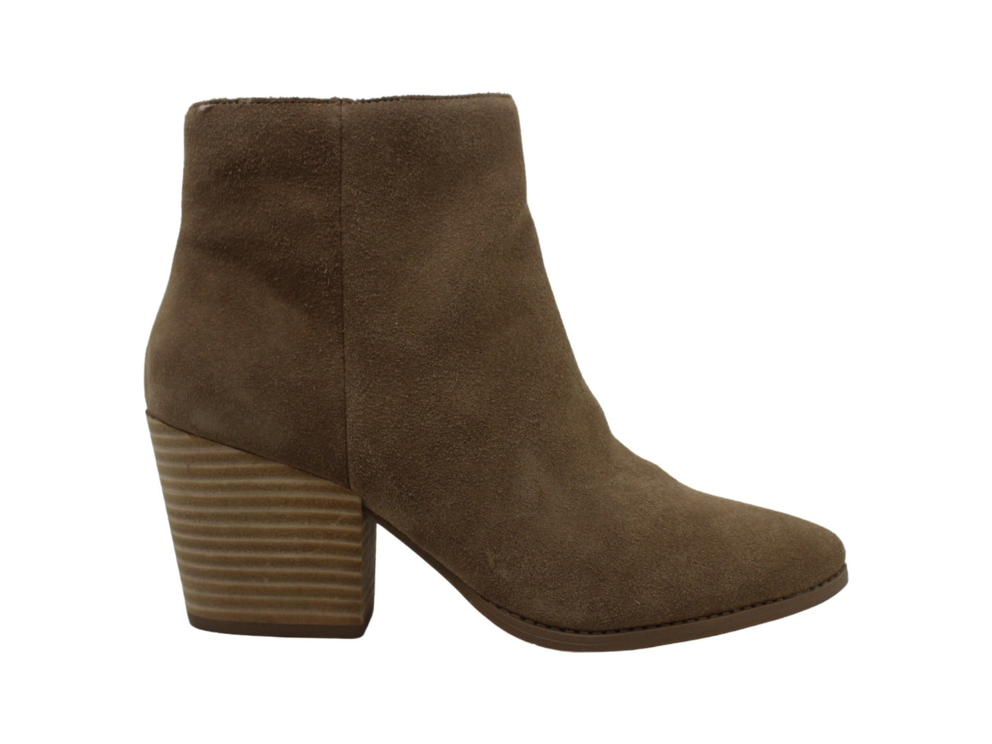 Botas femininas American Rag Eryn Suede bico fino na altura do tornozelo marrom tamanho 10 M