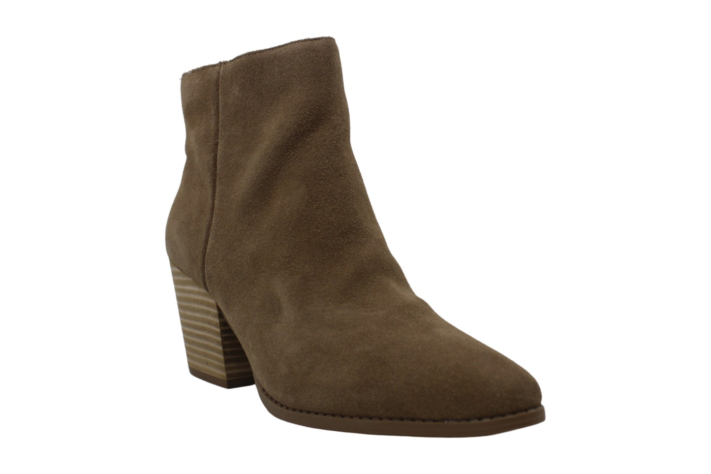 Botas femininas American Rag Eryn Suede bico fino na altura do tornozelo marrom tamanho 10 M