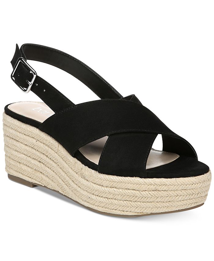 Sandálias femininas Bar III Bianka Fabric com bico aberto, casuais, alpargatas, marrom, tamanho 7,5 M