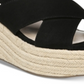 Sandálias femininas Bar III Bianka Fabric com bico aberto, casuais, alpargatas, marrom, tamanho 7,5 M