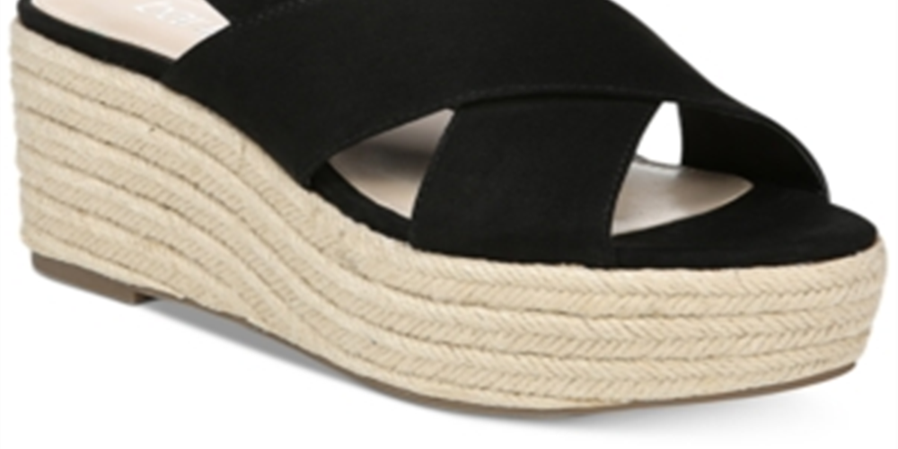 Sandálias femininas Bar III Bianka Fabric com bico aberto, casuais, alpargatas, marrom, tamanho 7,5 M