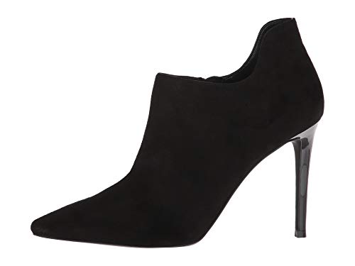 Botas femininas Michael Kors Corrine bico fino na altura do tornozelo, pretas, tamanho 9M