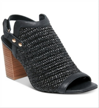 Sandália de salto alto Steve Madden feminina, preta, tamanho 11 M