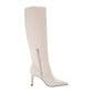 Bota feminina Nine West Maxim de cano alto, creme chique, marrom, tamanho 11 M