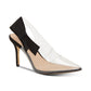 INC International Concepts Coletta Tecido Bico Fino SlingBack Feminino - Preto Tamanho 6 M