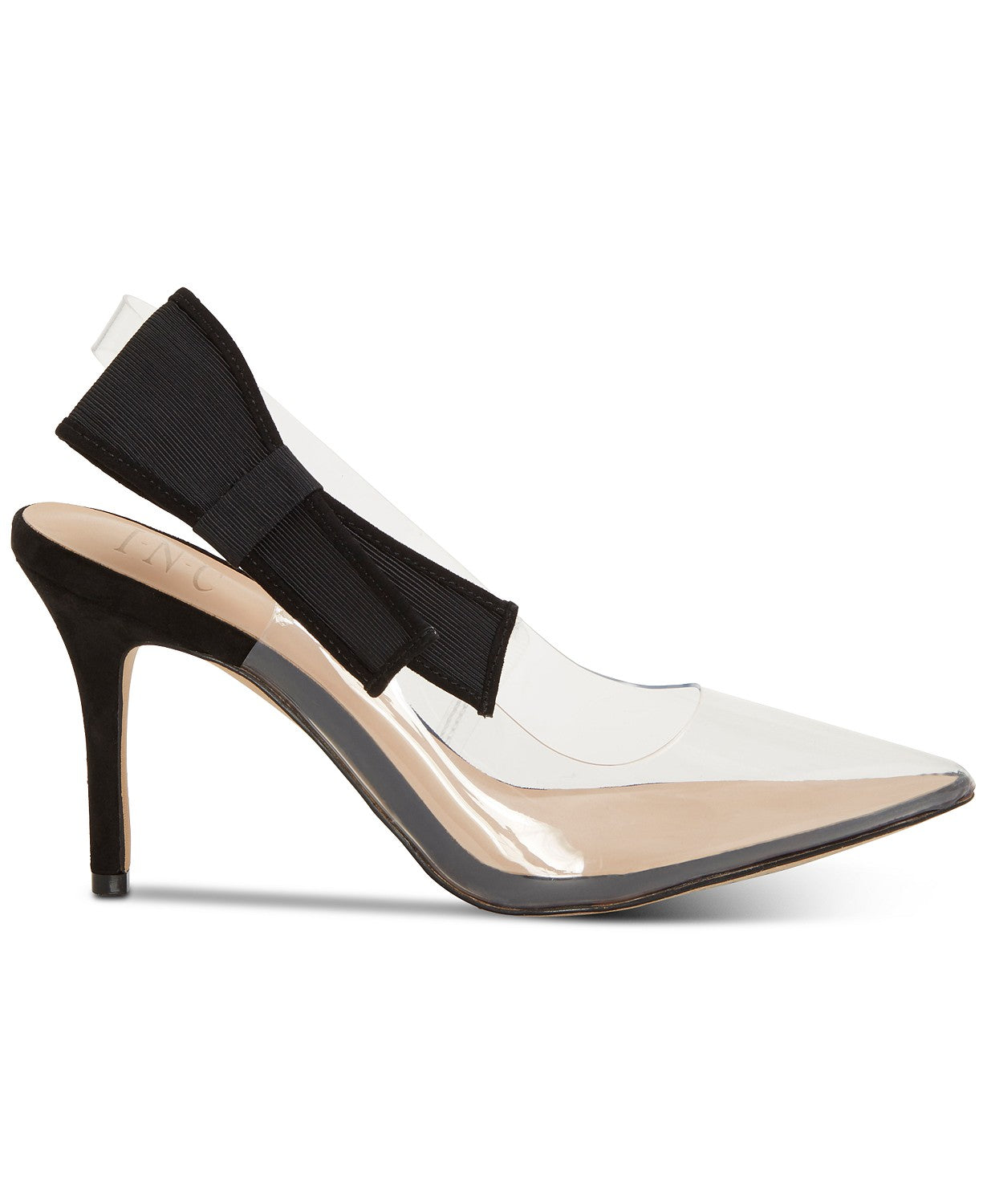 INC International Concepts Coletta Tecido Bico Fino SlingBack Feminino - Preto Tamanho 6 M