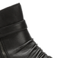 Botas femininas Yasmyn com bico fechado e cano curto, pretas, tamanho 6 M