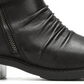Botas femininas Yasmyn com bico fechado e cano curto, pretas, tamanho 6 M