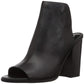 Sandálias femininas Steve Madden Tilt Leather Peep Toe para ocasiões especiais, pretas, tamanho 5 M