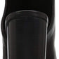 Sandálias femininas Steve Madden Tilt Leather Peep Toe para ocasiões especiais, pretas, tamanho 5 M