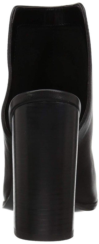 Sandálias femininas Steve Madden Tilt Leather Peep Toe para ocasiões especiais, pretas, tamanho 5 M