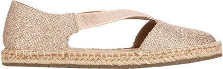Sandálias femininas Kenneth Cole Reaction com tecido elástico e bico redondo, tamanho 6 M, douradas