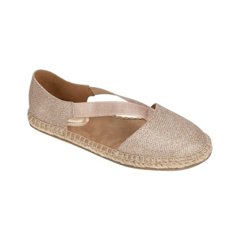 Sandálias femininas Kenneth Cole Reaction com tecido elástico e bico redondo, tamanho 6 M, douradas