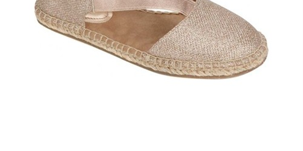 Sandálias femininas Kenneth Cole Reaction com tecido elástico e bico redondo, tamanho 6 M, douradas
