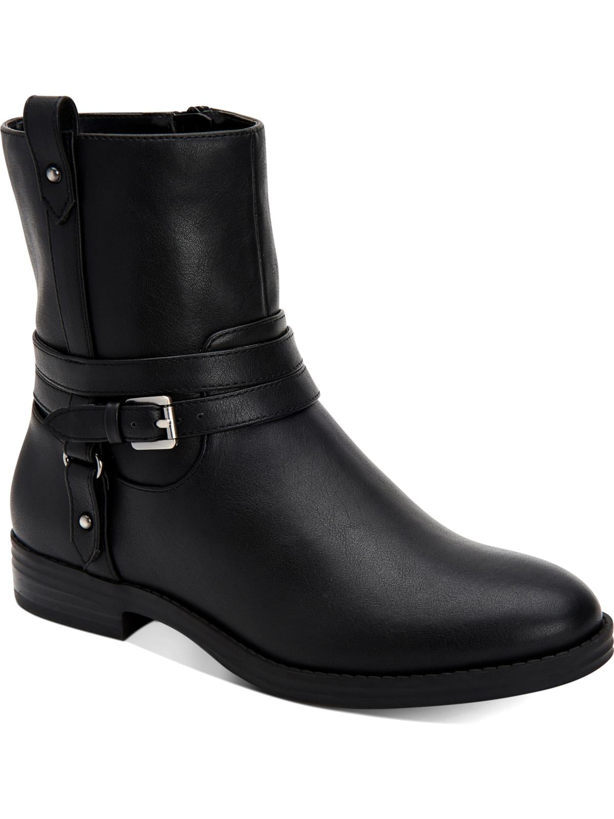 Botas femininas estilo &amp; co, estilo State, de couro sintético, pretas, tamanho 5,5 M