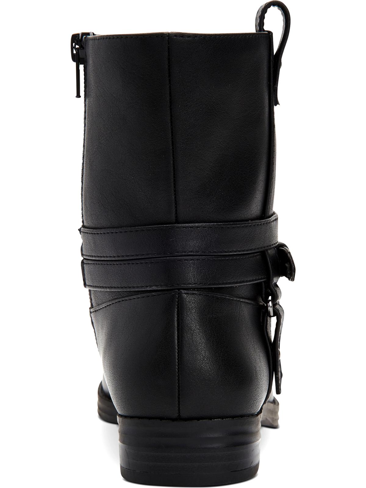 Botas femininas estilo &amp; co, estilo State, de couro sintético, pretas, tamanho 5,5 M