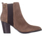 Tommy Hilfiger Bota Feminina Regise Couro Biqueira Amêndoa Cano Curto Marrom Tamanho 7M