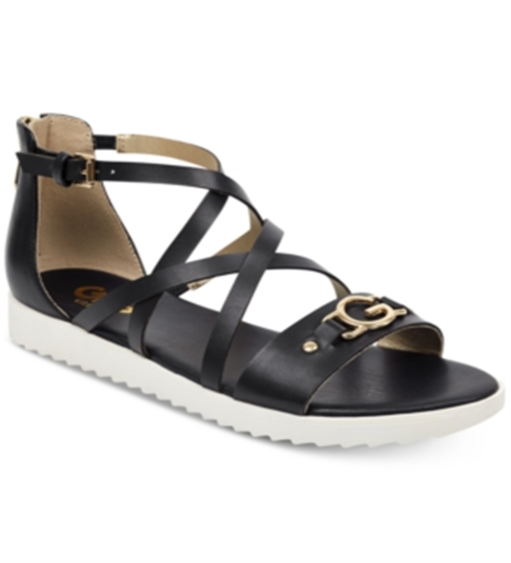 Guess Sandálias Rasas Karin Femininas Pretas Tamanho 6 M