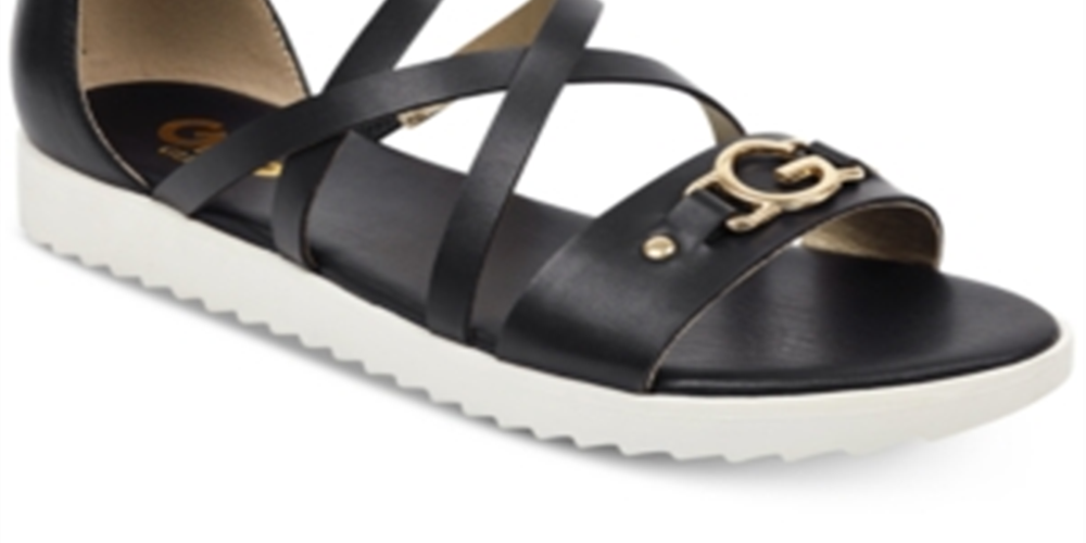 Guess Sandálias Rasas Karin Femininas Pretas Tamanho 6 M