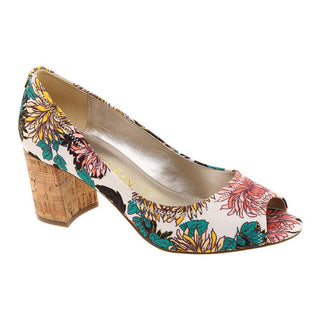 Scarpin Meredith Peep Toe Feminino Anne Klein Branco Tamanho 10 M