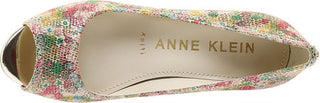 Scarpin Meredith Peep Toe Feminino Anne Klein Branco Tamanho 10 M