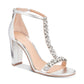 Sandália Jewel Badgley Mischka SILMET Morley Feminina Prata Tamanho 10 M