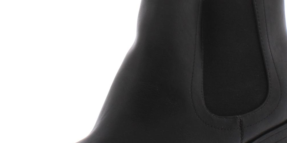 Botas femininas American Rag Morghan com palmilha acolchoada e bico redondo, pretas, tamanho 7,5 M