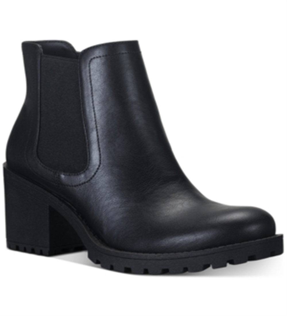 Botas femininas American Rag Morghan com palmilha acolchoada e bico redondo, pretas, tamanho 7,5 M