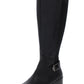 Botas de montaria femininas Alfani Kallumm Wide Calf em couro sintético, pretas, 7 m