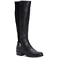 Botas de montaria femininas Alfani Kallumm Wide Calf em couro sintético, pretas, 7 m