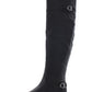 Botas femininas American Rag Adarra de cano alto, bico fechado, pretas, tamanho 9 M