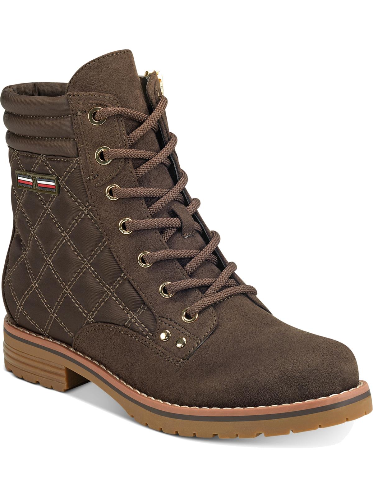 Tommy Hilfiger Botas Onella Femininas Acolchoadas Cinza Escuro Tamanho 5,5 M
