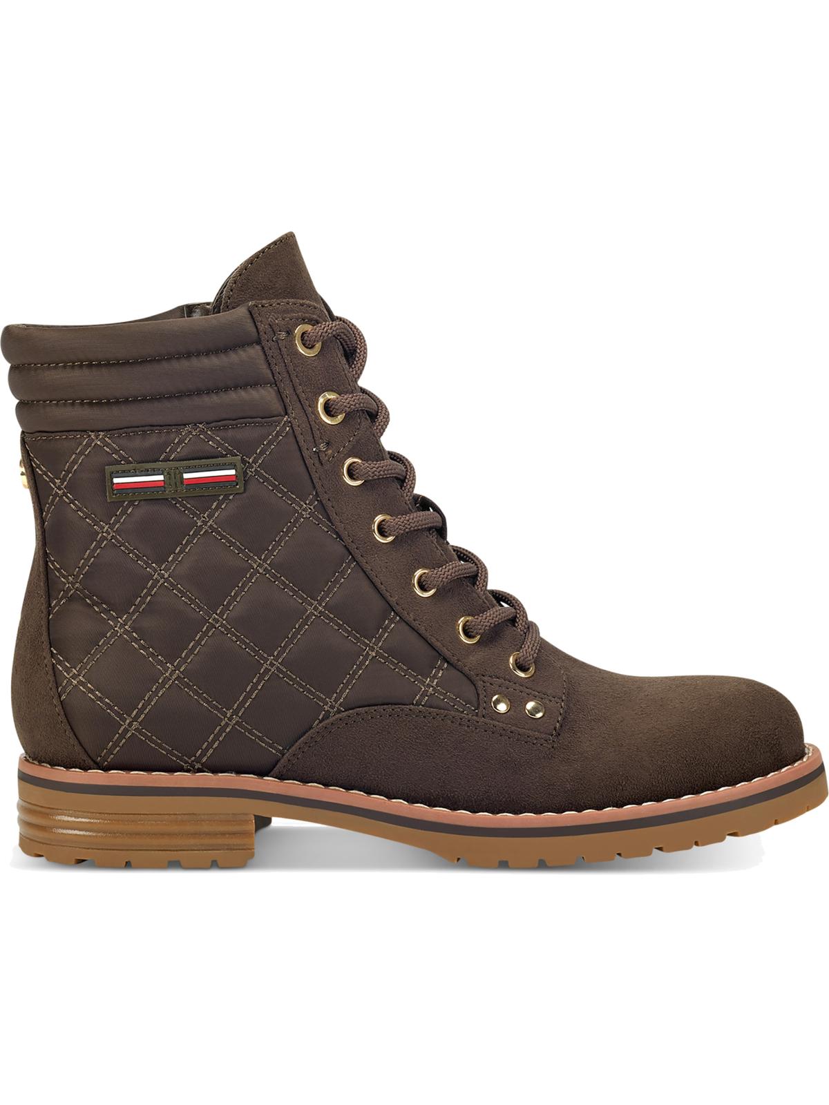 Tommy Hilfiger Botas Onella Femininas Acolchoadas Cinza Escuro Tamanho 5,5 M