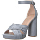 Sandália de salto Flora feminina BCBGeneration cinza tamanho 10 M