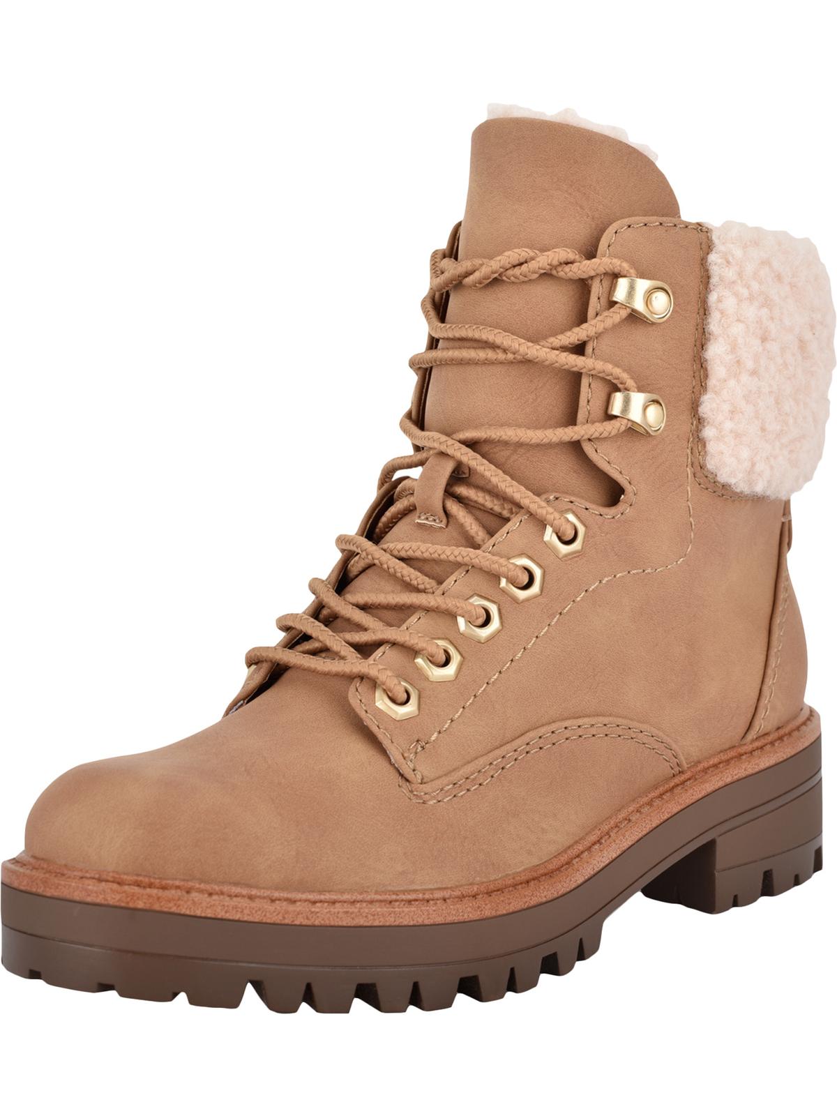 Botas femininas Indigo Rd. de couro Irard com bico fechado e cano curto para clima frio, tamanho 6 M, marrom