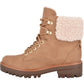 Botas femininas Indigo Rd. de couro Irard com bico fechado e cano curto para clima frio, tamanho 6 M, marrom