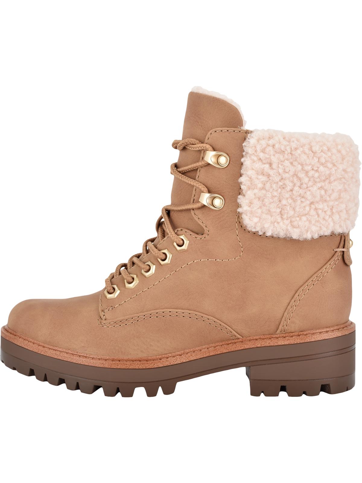 Botas femininas Indigo Rd. de couro Irard com bico fechado e cano curto para clima frio, tamanho 6 M, marrom
