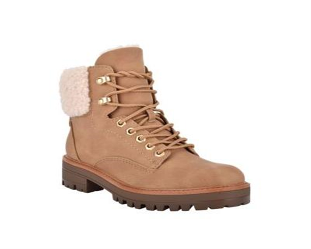 Botas femininas Indigo Rd. de couro Irard com bico fechado e cano curto para clima frio, tamanho 6 M, marrom
