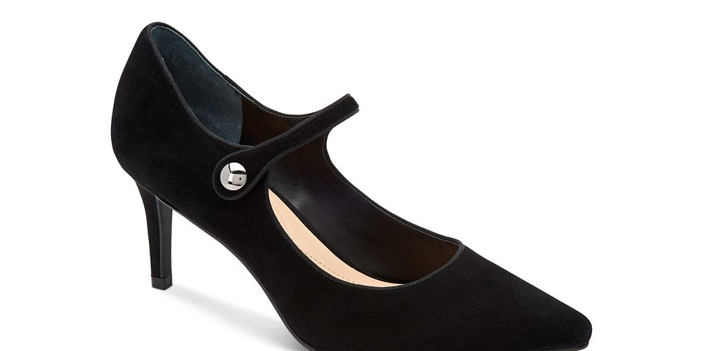 Scarpin Mary Jane Alfani Feminino Jerikaa Tecido Bico Fino Tira no Tornozelo - Preto Tamanho 6 M