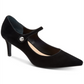 Scarpin Mary Jane Alfani Feminino Jerikaa Tecido Bico Fino Tira no Tornozelo - Preto Tamanho 6 M