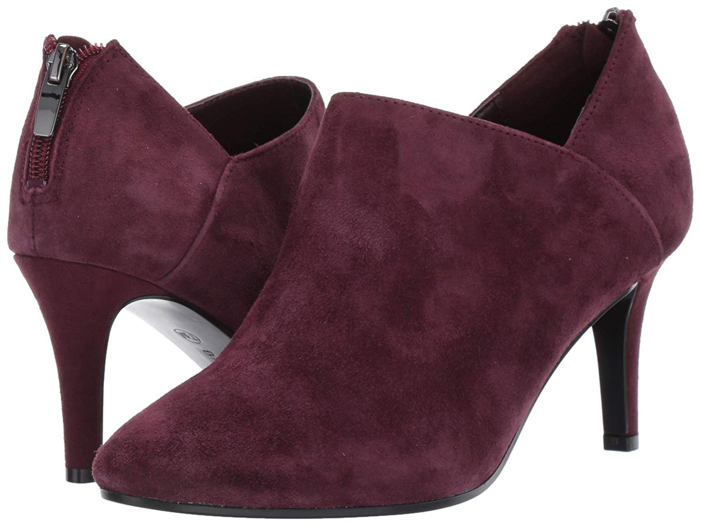 Bandolino Dawn Suede Comfort Shooties Feminino Vermelho Tamanho 6,5 M