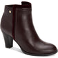 Botas femininas Giani Bernini Bellee com bico fechado e cano curto, vermelhas, tamanho 5 M