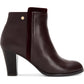 Botas femininas Giani Bernini Bellee com bico fechado e cano curto, vermelhas, tamanho 5 M