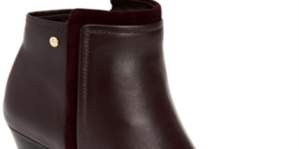 Botas femininas Giani Bernini Bellee com bico fechado e cano curto, vermelhas, tamanho 5 M