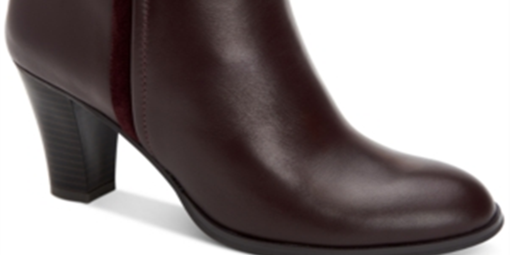 Botas femininas Giani Bernini Bellee com bico fechado e cano curto, vermelhas, tamanho 5 M